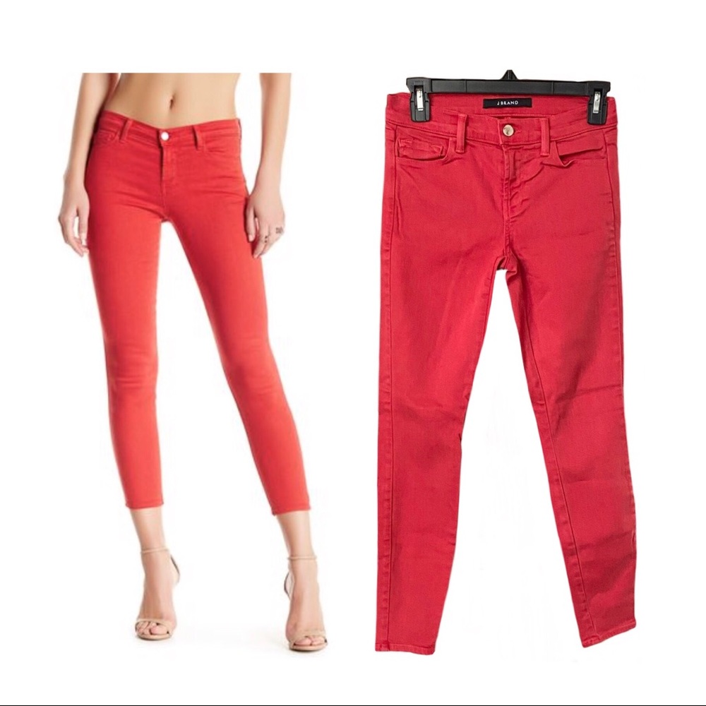 J brand red skinny jeans